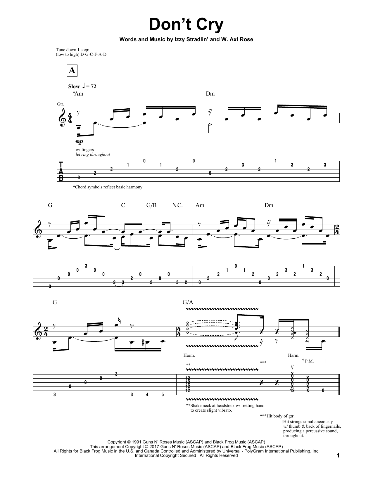 Igor Presnyakov Don't Cry Sheet Music