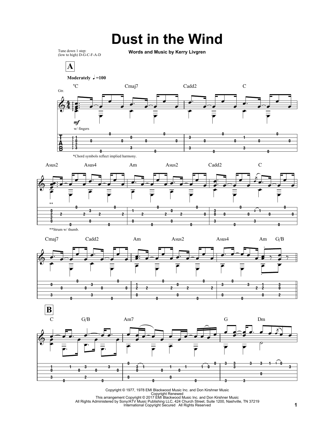 Igor Presnyakov Dust In The Wind Sheet Music