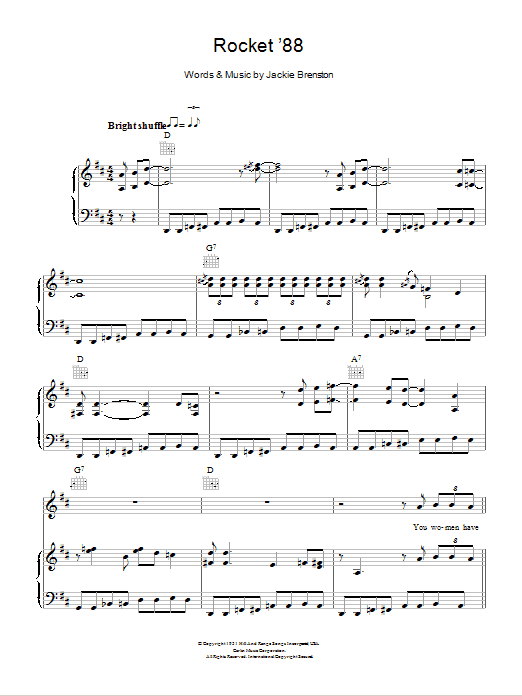 Ike Turner Rocket '88 Sheet Music
