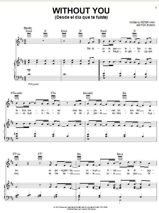 Il Divo Without You Sheet Music