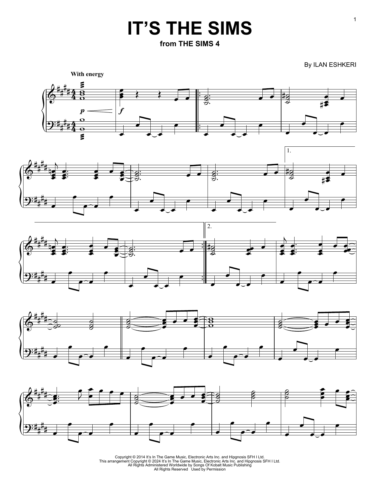 Ilan Eshkeri It's The Sims (from The Sims 4) Sheet Music