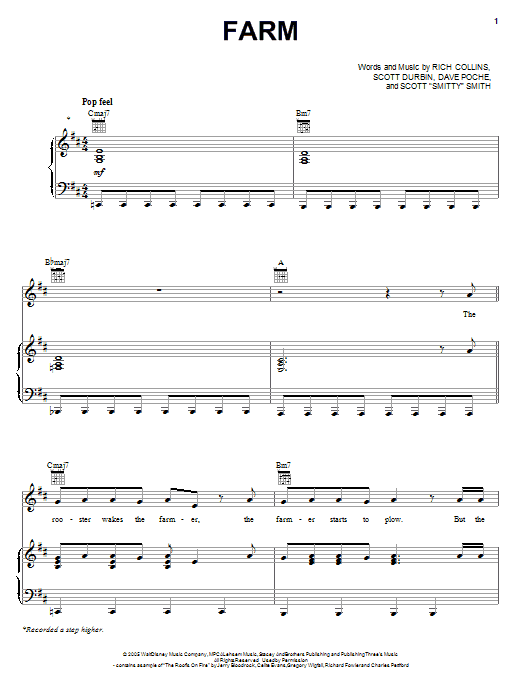 Imagination Movers Farm Sheet Music