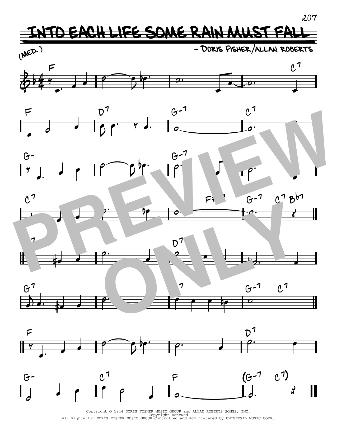 Ink Spots & Ella Fitzgerald Into Each Life Some Rain Must Fall Sheet Music