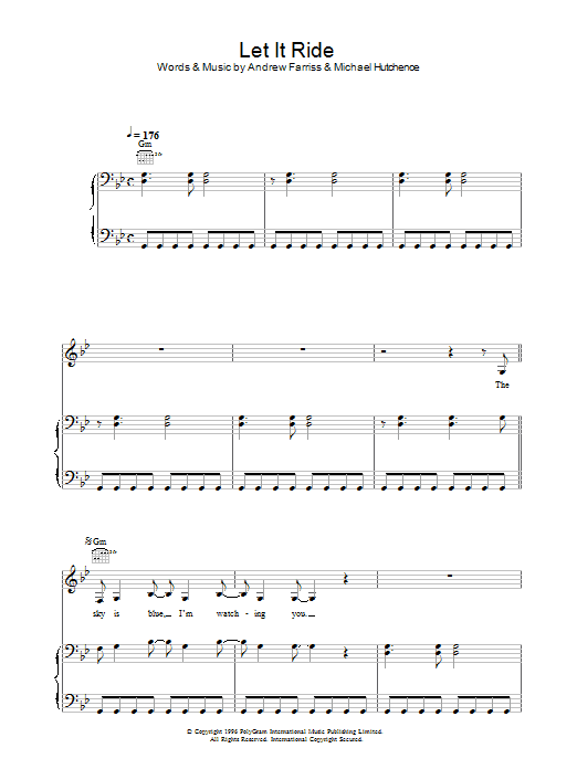 INXS Let It Ride Sheet Music