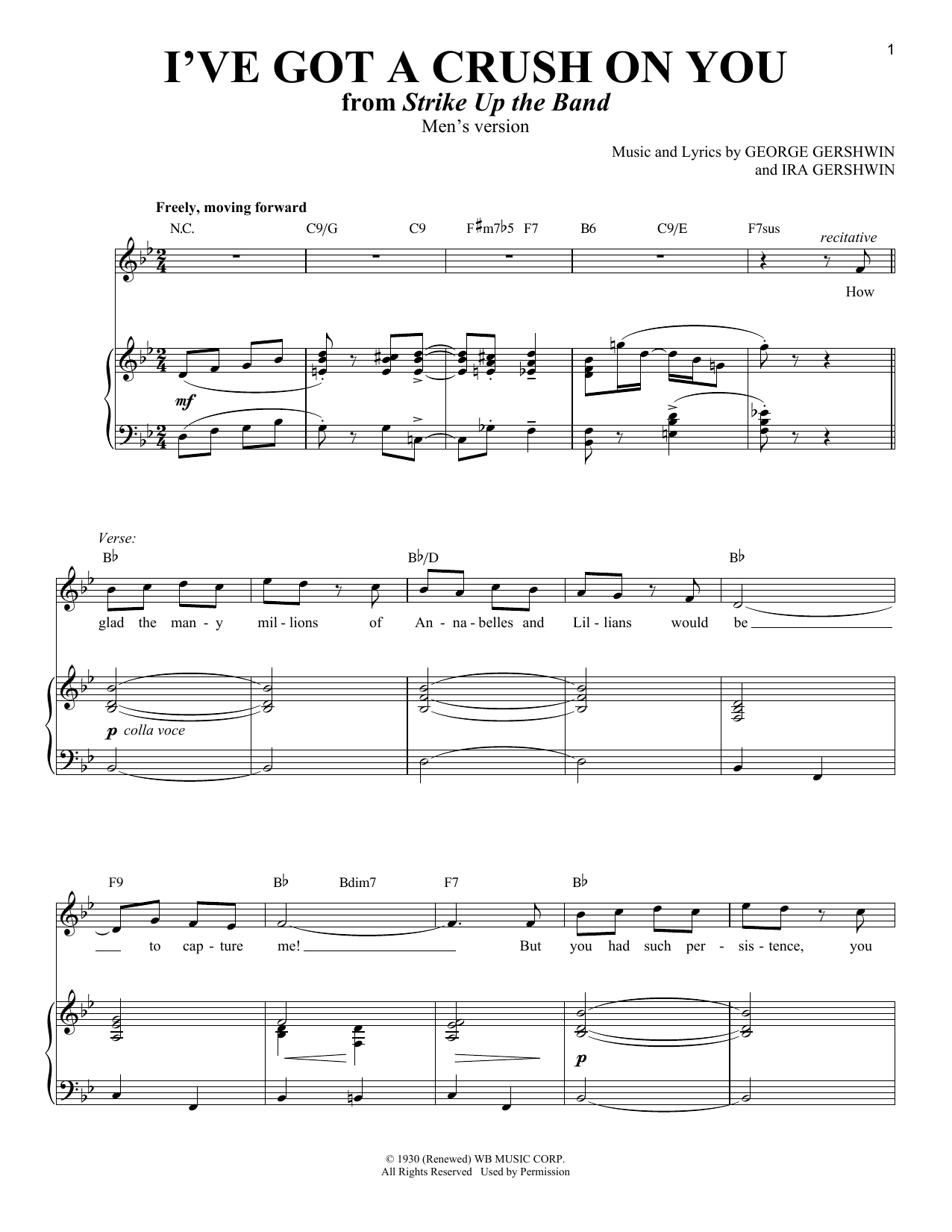 Ira Gershwin I've Got A Crush On You Sheet Music