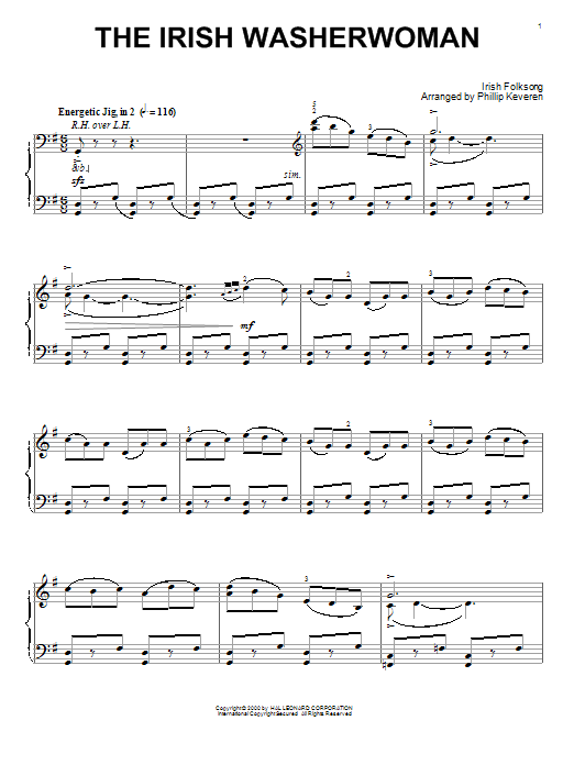 Irish Folksong The Irish Washerwoman (arr. Phillip Keveren) Sheet Music