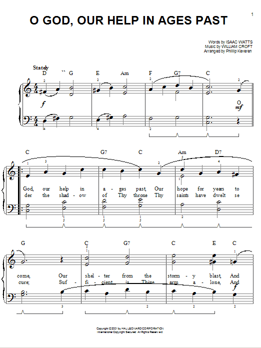 Isaac Watts O God, Our Help In Ages Past (arr. Phillip Keveren) Sheet Music