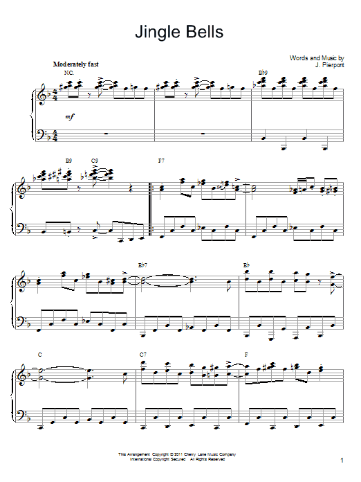 J. Pierpont Jingle Bells [Gospel version] Sheet Music