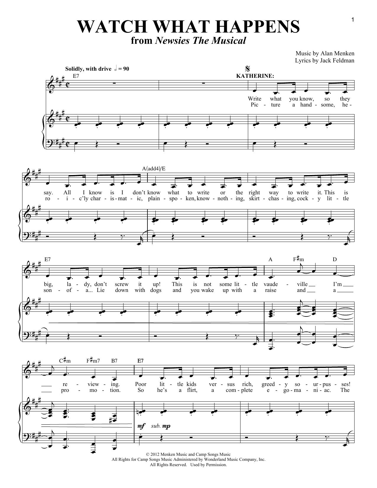 Jack Feldman Watch What Happens Sheet Music
