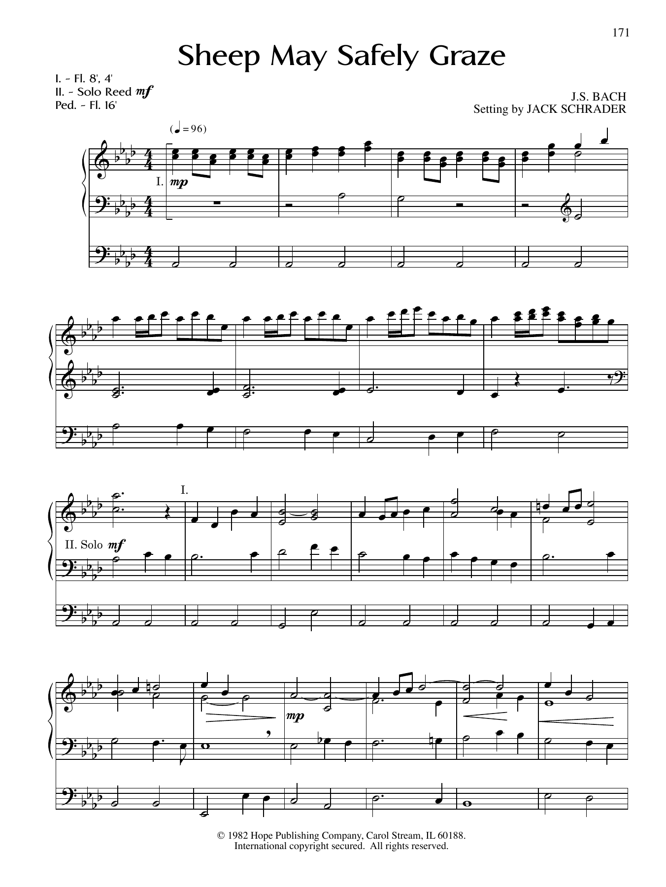 Jack Schrader Sheep May Safely Graze Sheet Music