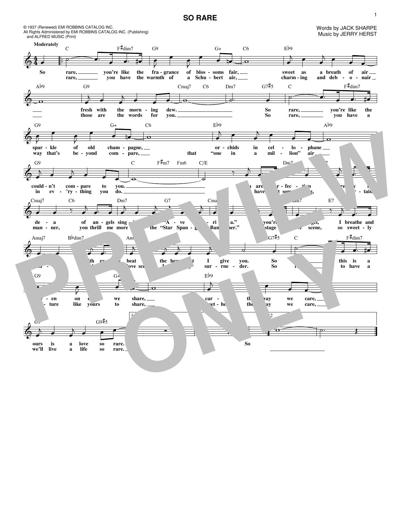 Jack Sharpe So Rare Sheet Music