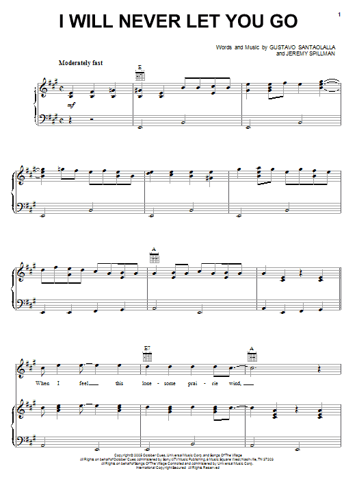Jackie Greene I Will Never Let You Go Sheet Music