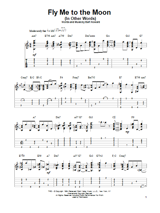 Jake Reichbart Fly Me To The Moon (In Other Words) Sheet Music