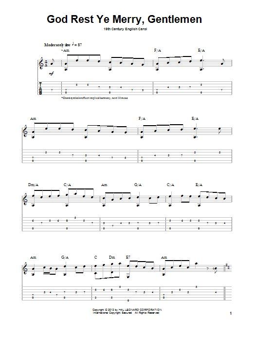 Jake Reichbart God Rest Ye Merry, Gentlemen Sheet Music