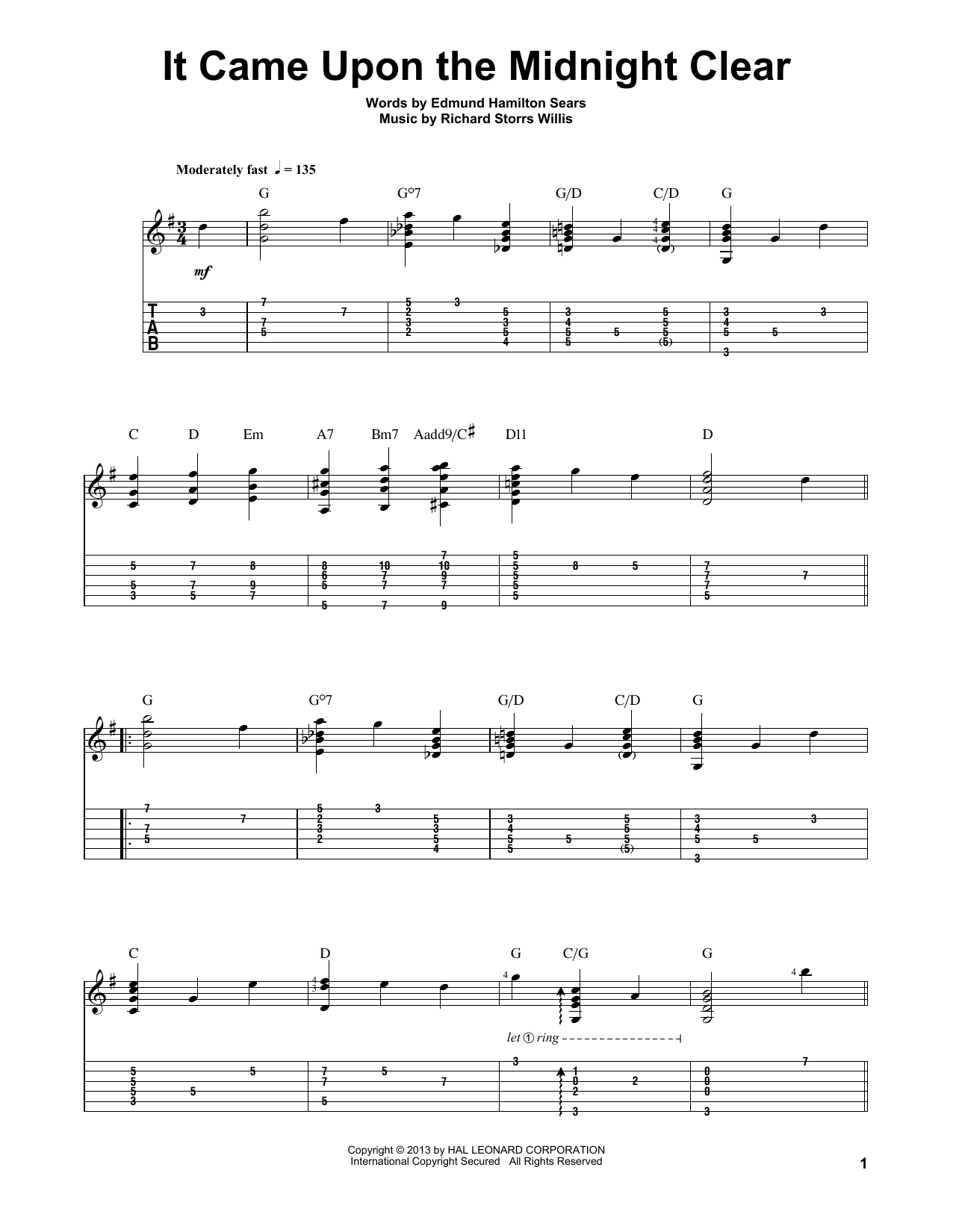 Jake Reichbart It Came Upon The Midnight Clear Sheet Music