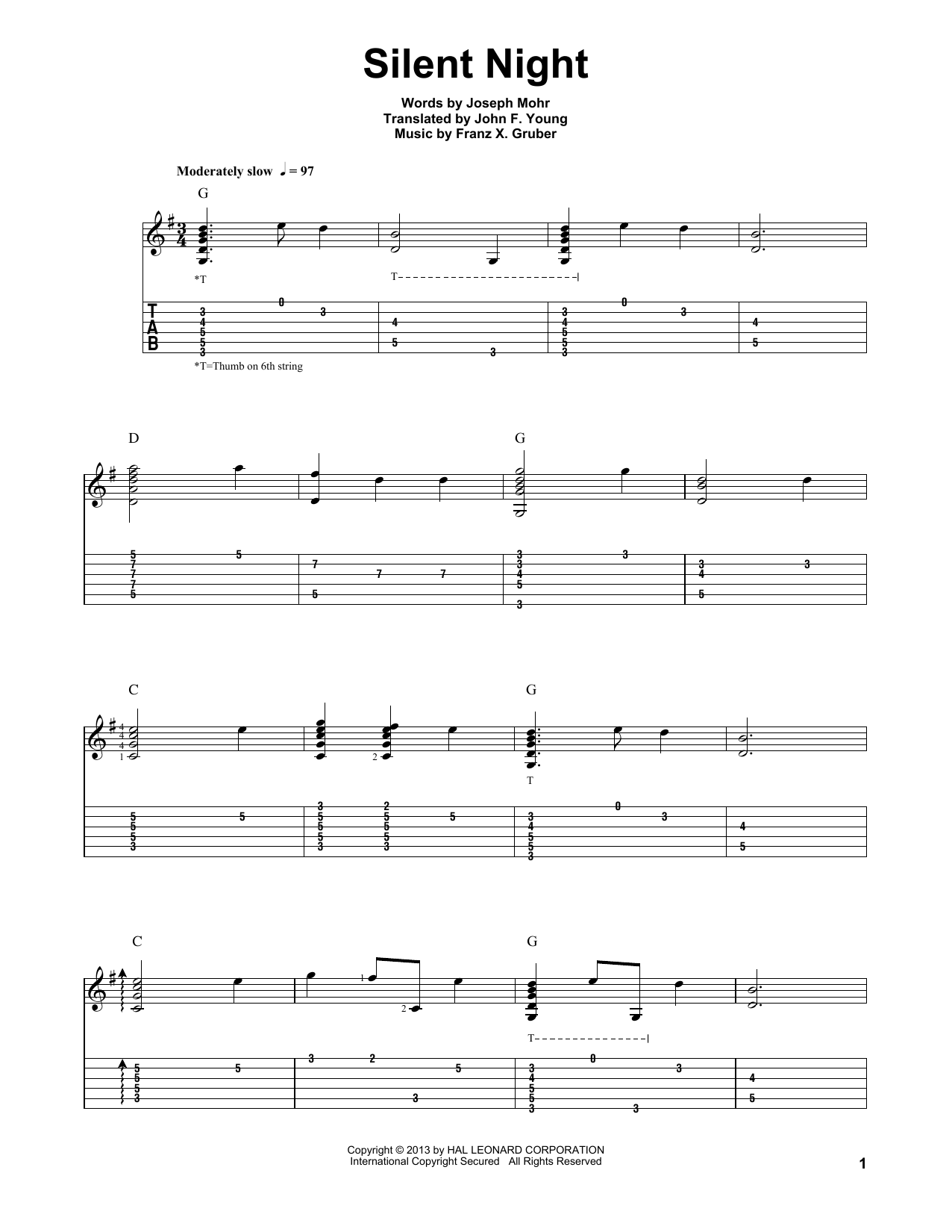 Jake Reichbart Silent Night Sheet Music
