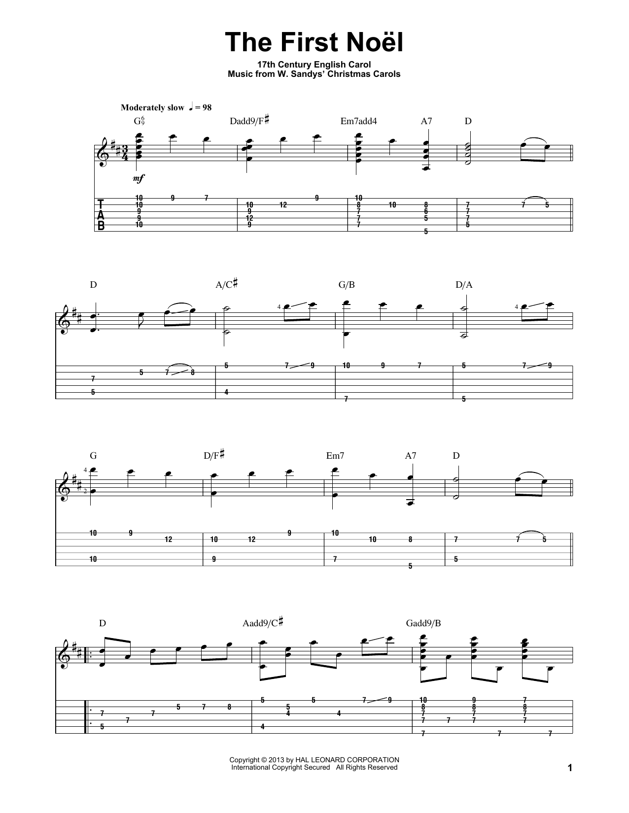Jake Reichbart The First Noel Sheet Music