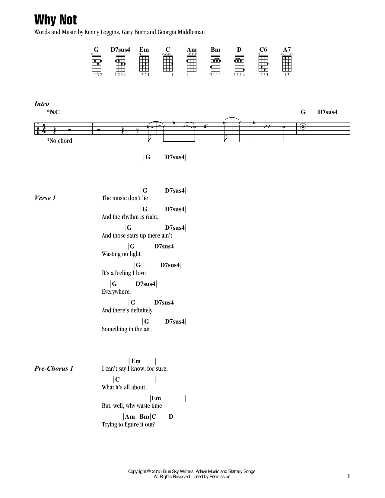 Jake Shimabukuro Why Not Sheet Music