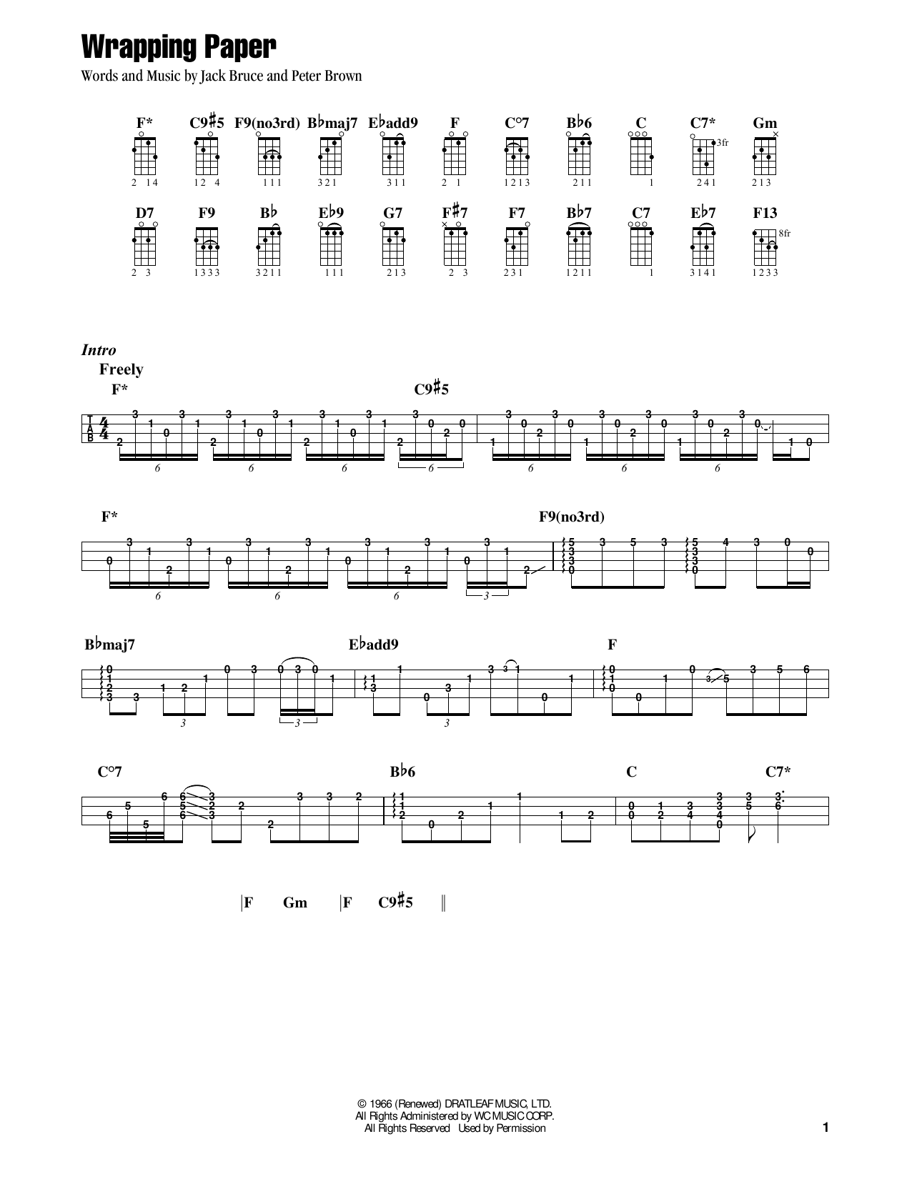 Jake Shimabukuro Wrapping Paper (feat. Ray Benson & Asleep At The Wheel) Sheet Music