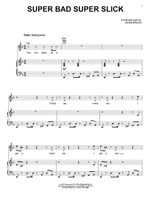 James Brown Super Bad Super Slick Sheet Music