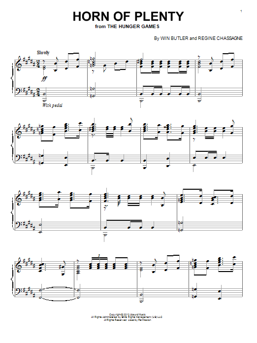 James Newton Howard Horn Of Plenty Sheet Music