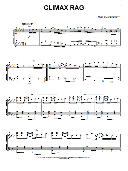 James Scott Climax Rag Sheet Music