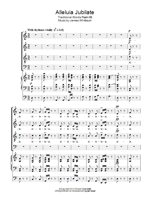 James Whitbourn Alleluia Jubilate Sheet Music