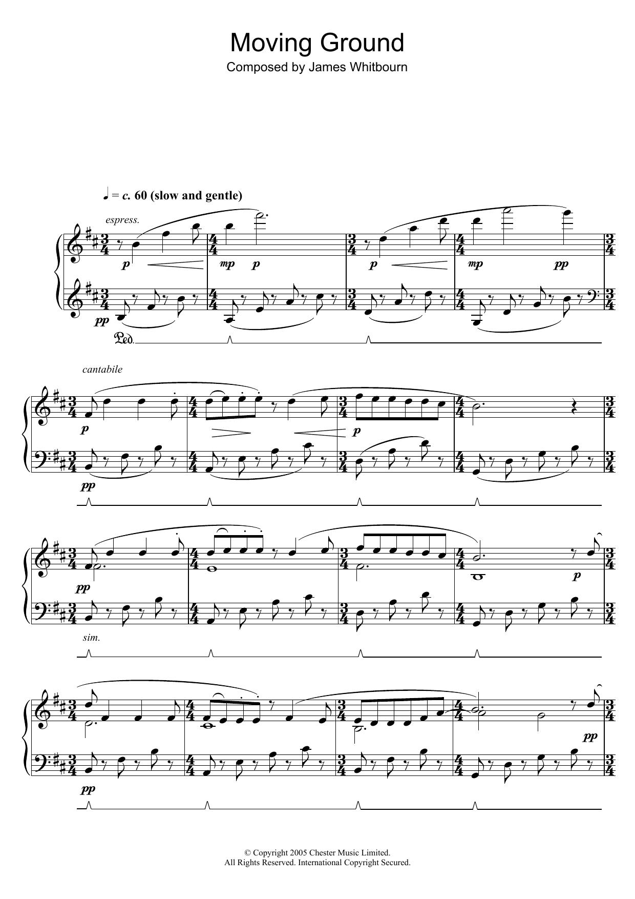 James Whitbourn Moving Ground Sheet Music