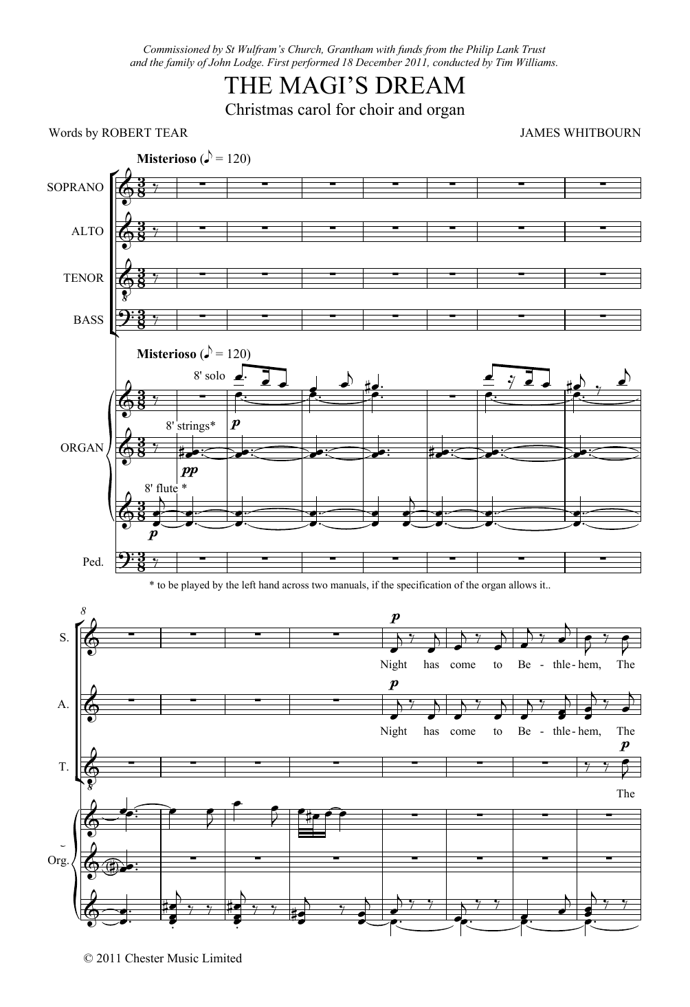 James Whitbourn The Magi's Dream Sheet Music