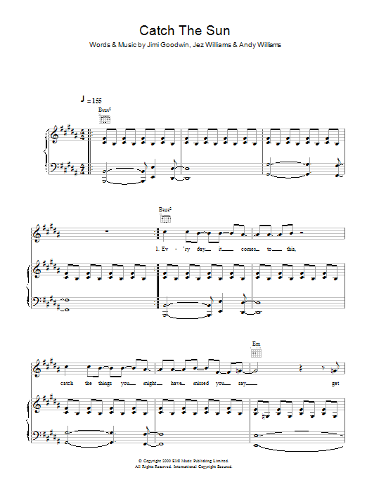 Jamie Cullum Catch The Sun Sheet Music