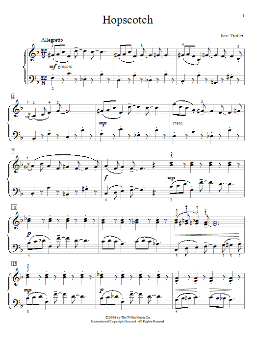 Jane Trotter Hopscotch Sheet Music