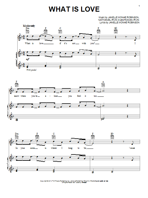 Janelle Monae What Is Love Sheet Music