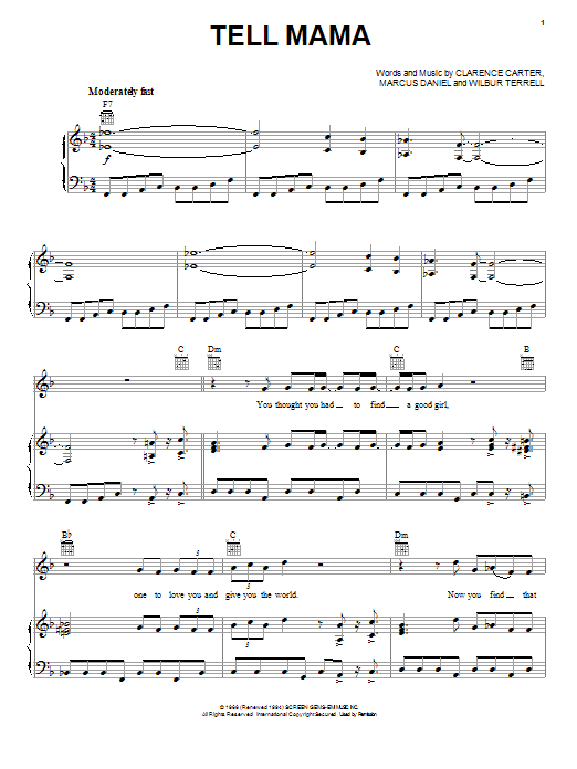 Janis Joplin Tell Mama (from the musical A Night With Janis Joplin) Sheet Music