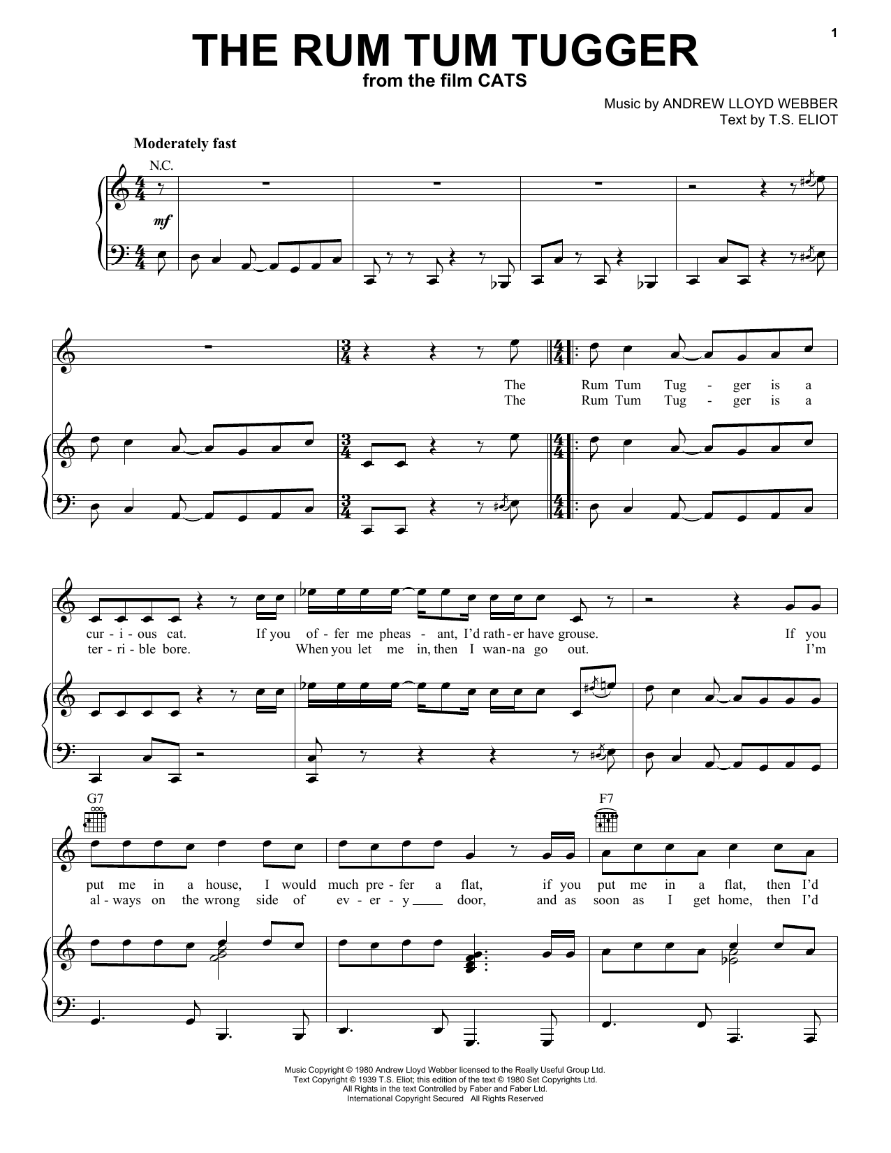 Jason Derulo The Rum Tum Tugger (from the Motion Picture Cats) Sheet Music