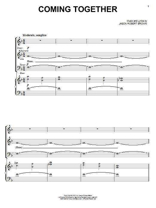 Jason Robert Brown Coming Together (from Wearing Someone Else's Clothes) Sheet Music