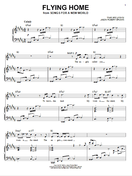 Jason Robert Brown Flying Home (from Songs for a New World) Sheet Music