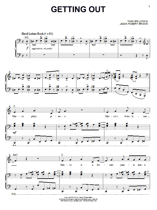 Jason Robert Brown Getting Out (from Wearing Someone Else's Clothes) Sheet Music