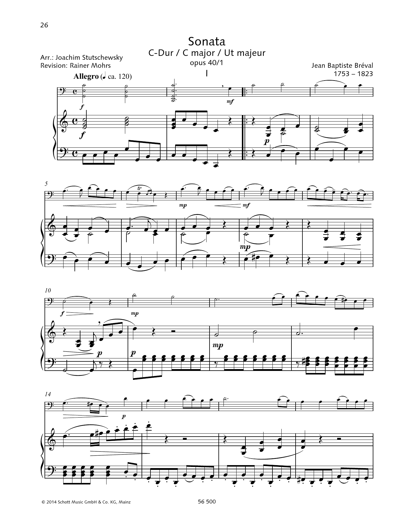 Baldassare Galuppi Sonata C Major Sheet Music