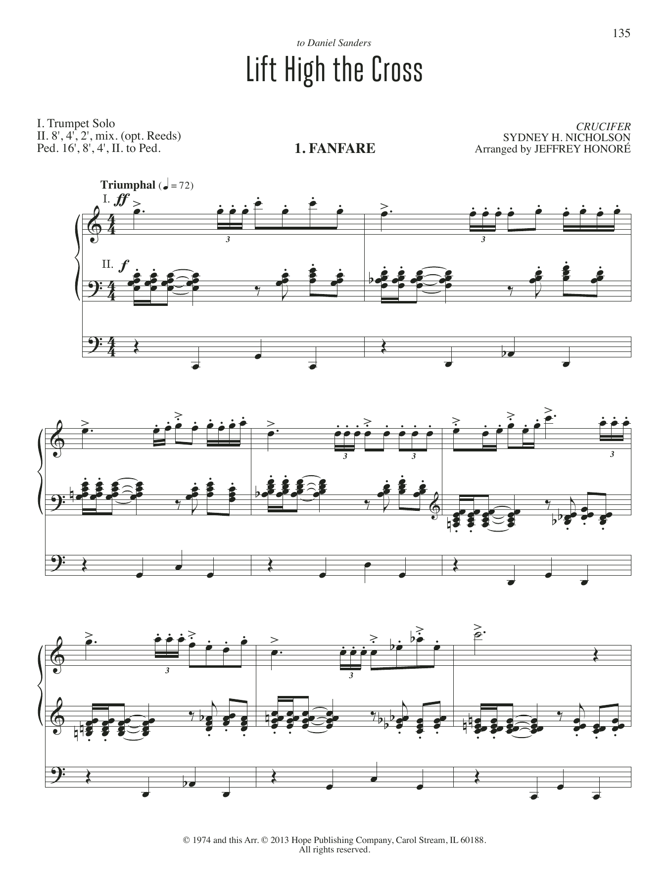 Jeffery Honore Lift High the Cross Sheet Music