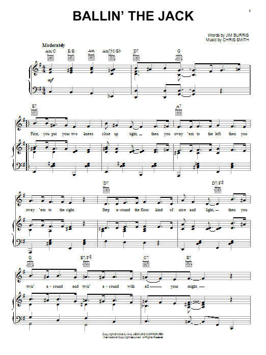 Jelly Roll Morton Ballin' The Jack Sheet Music