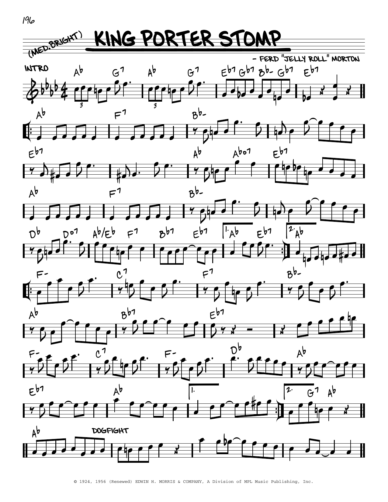 Jelly Roll Morton King Porter Stomp (arr. Robert Rawlins) Sheet Music