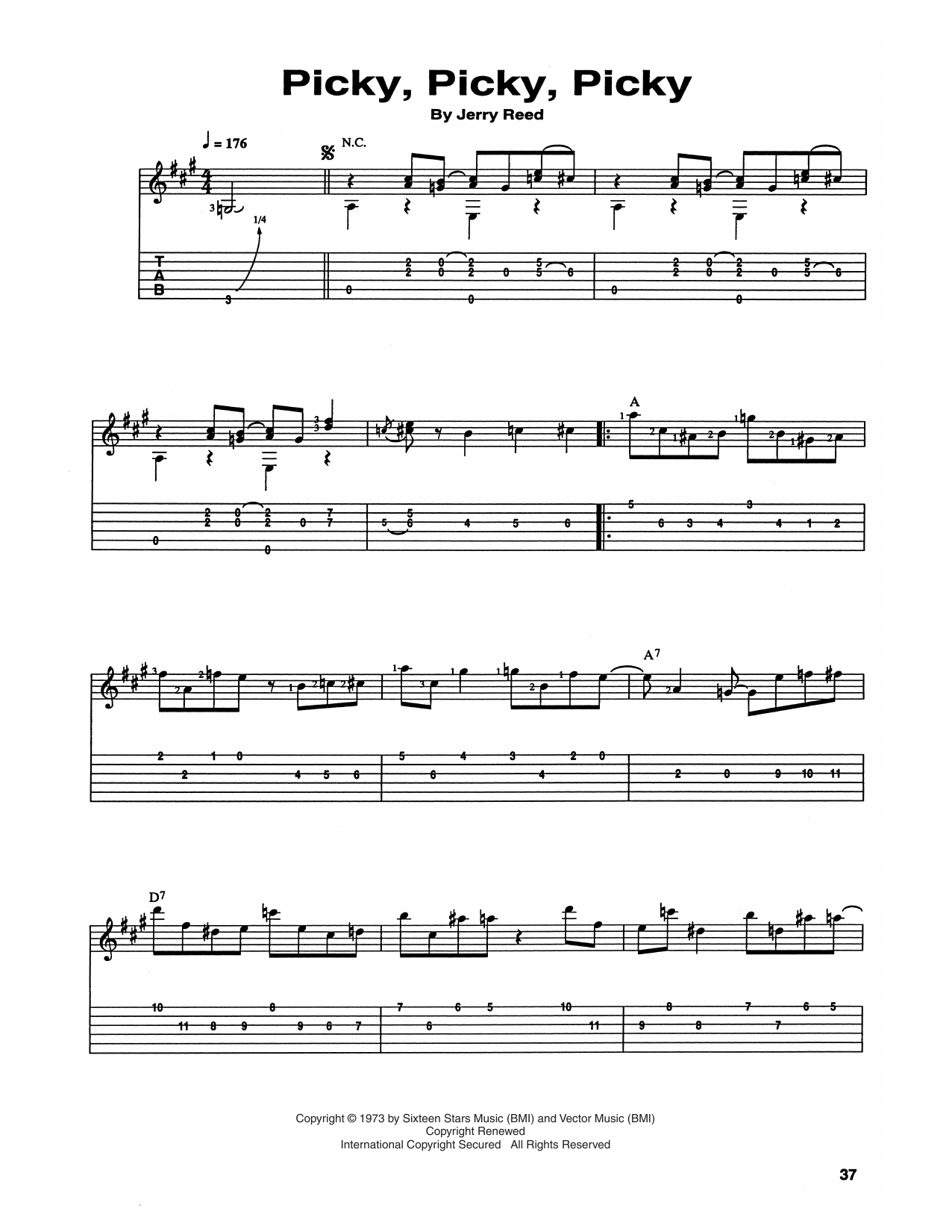 Jerry Reed Pickie, Pickie, Pickie Sheet Music
