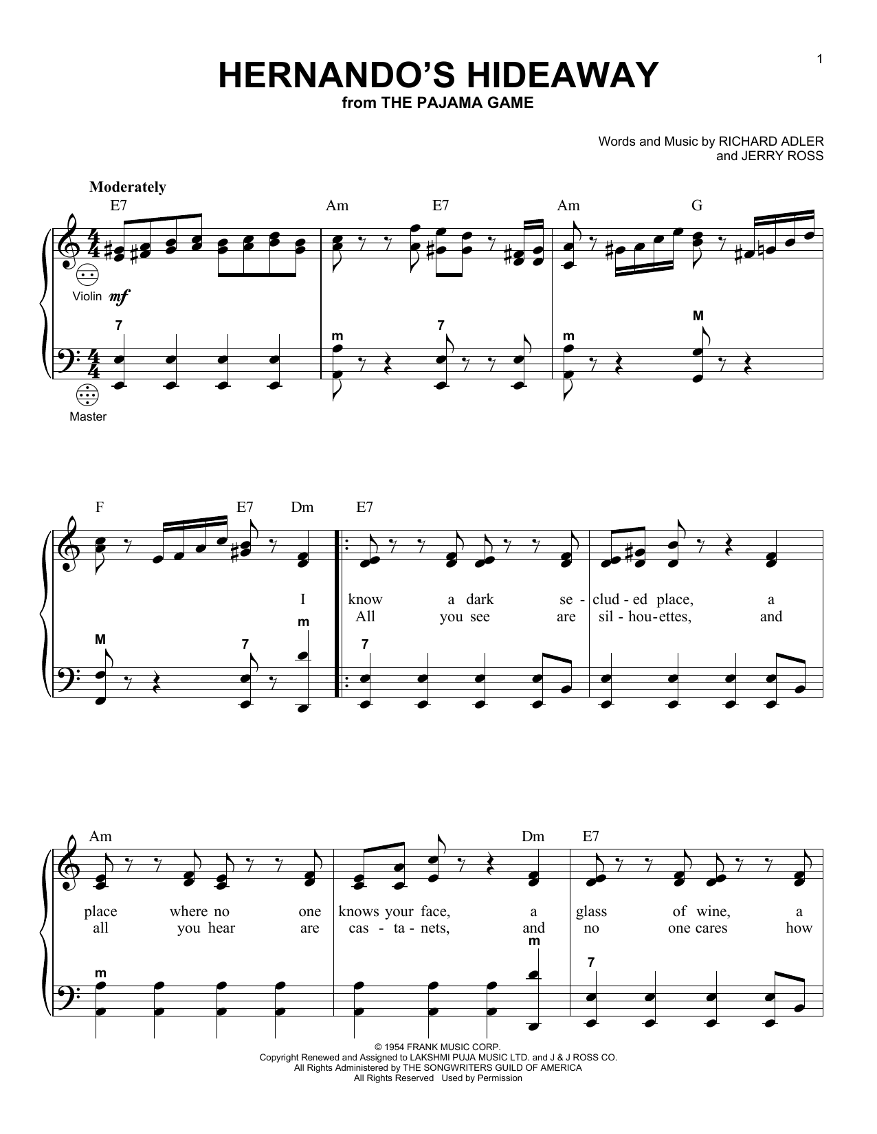 Jerry Ross Hernando's Hideaway (arr. Gary Meisner) Sheet Music