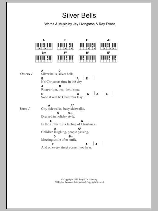 Jerry Vale Silver Bells Sheet Music
