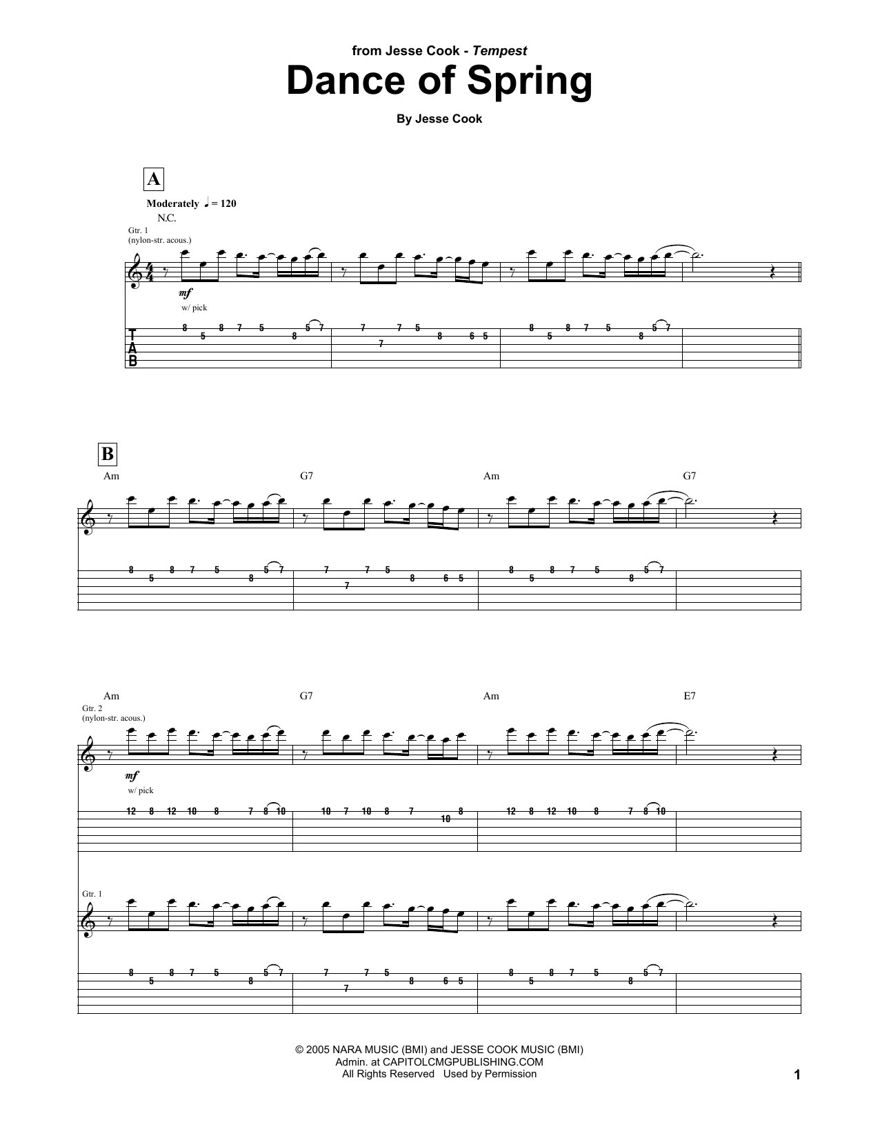 Jesse Cook Dance Of Spring Sheet Music