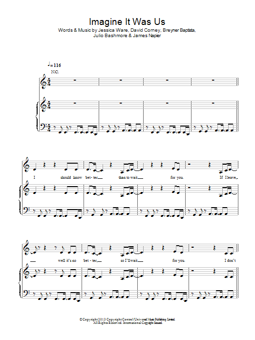 Jessie Ware Imagine It Was Us Sheet Music