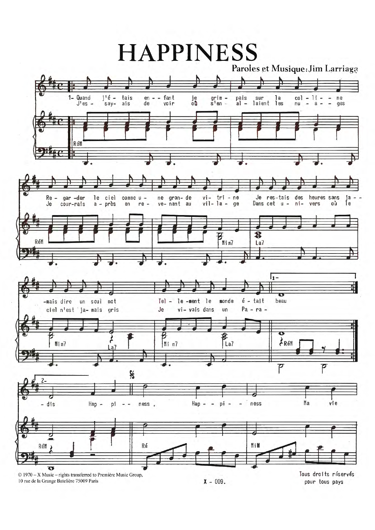 Jim Larriaga Happiness Sheet Music
