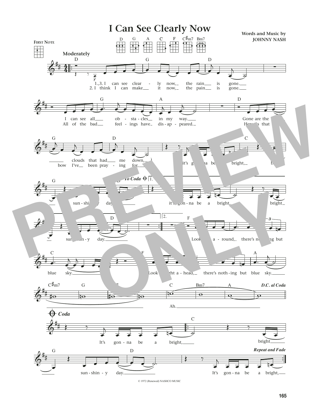 Jimmy Cliff I Can See Clearly Now (from The Daily Ukulele) (arr. Jim Beloff) Sheet Music
