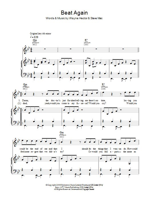 JLS Beat Again Sheet Music