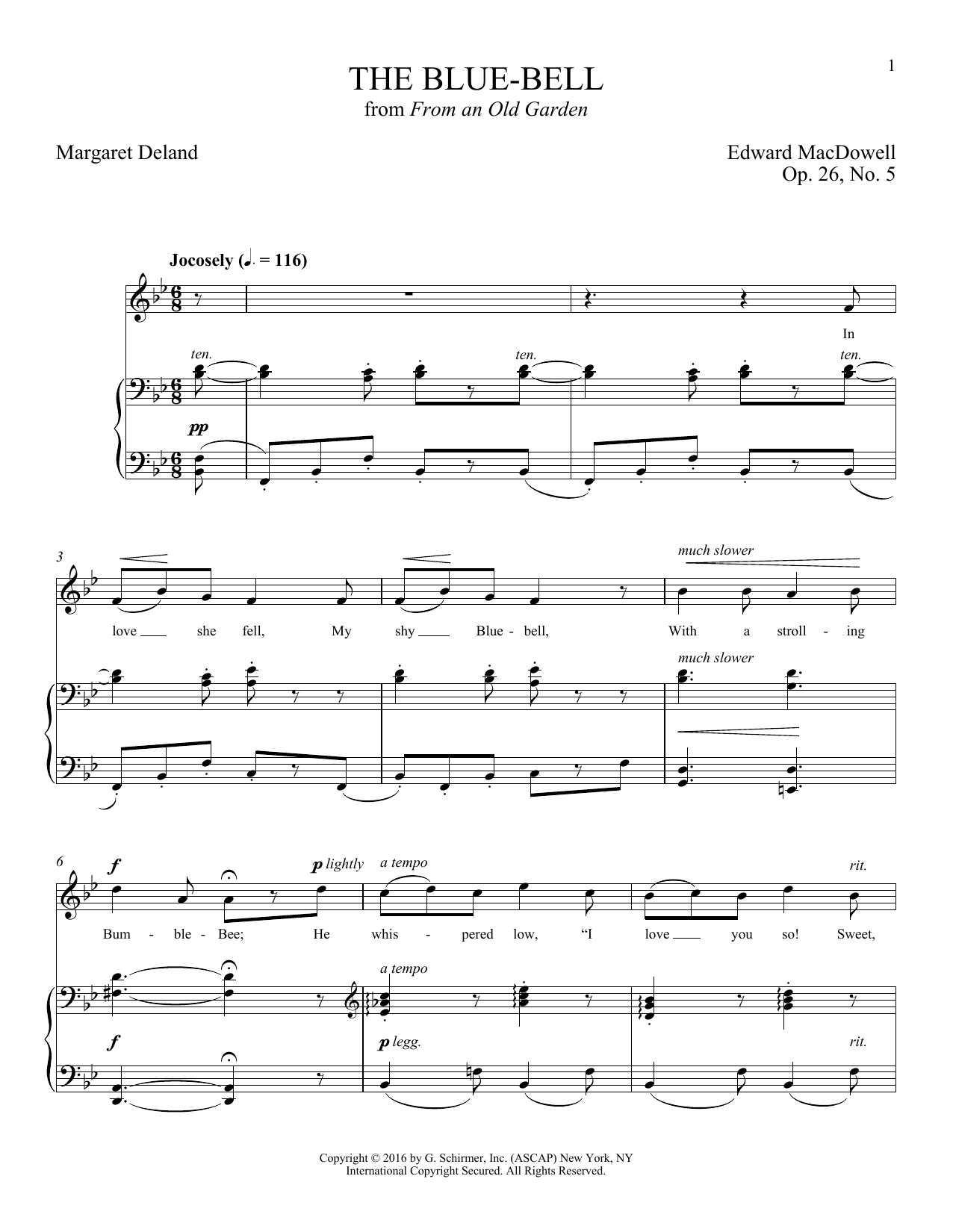 Joan Frey Boytim The Blue-Bell Sheet Music